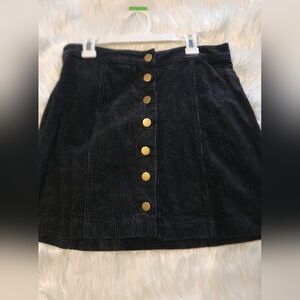 Charlotte Russe Black Corduroy Skirt